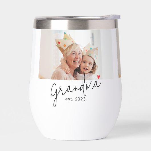 Oma Gevestigde Script Foto (Links)