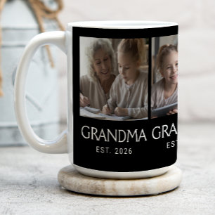 Oma Gevestigde Typografie Zwart 3 Foto Koffiemok