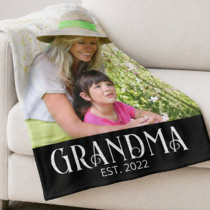 Oma Geword Foto Fleece Deken