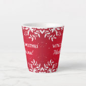 Oma Gift, Van Naam, Kerstmis Feestelijk Latte Mok (Voorkant)