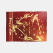 oma golden christmas - tekst fleece deken (Voorkant (Horizontaal))