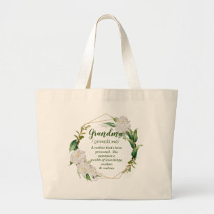 Oma Grandma Grandmoeder betekenis Grote Tote Bag