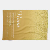 Oma, Grandmoeder Definition Script Gold Theedoek (Horizontaal)