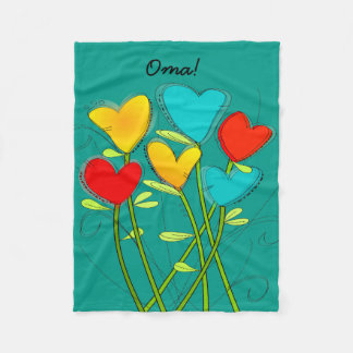 Oma Grandmoeder Fleece Blanket Blauwgroen blauw Deken