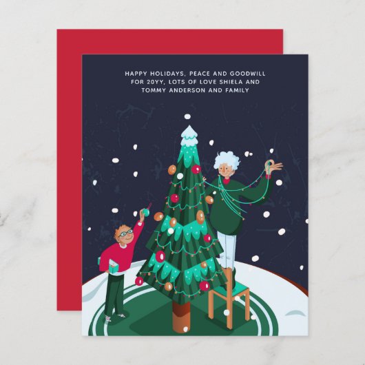 Oma Grandsom Decorting kerstboom Aangepast (Voorkant / Achterkant)