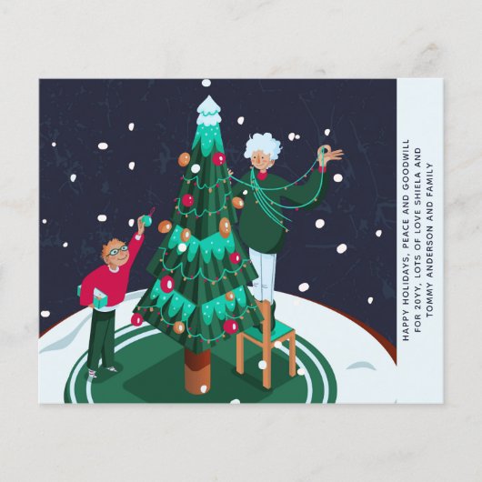 Oma Grandsom Decorting kerstboom Aangepast (Voorkant)