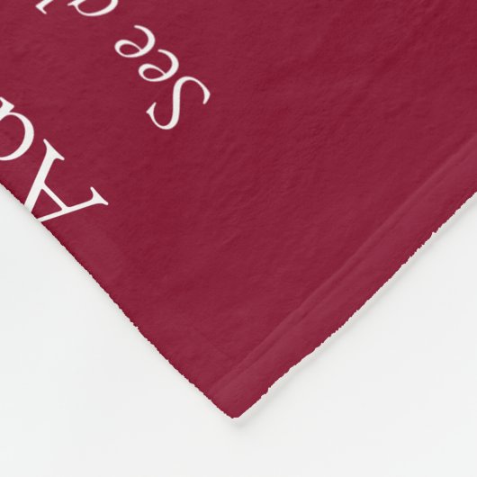 Oma Granny Definition Burgundy Modern Fun Fleece Deken (Hoek)