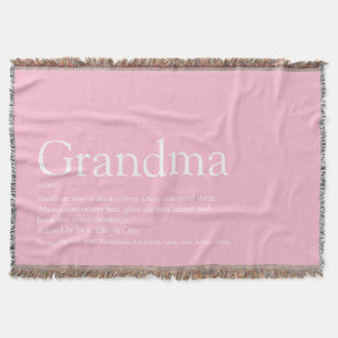 Oma Granny Definition roze Modern Fun Deken