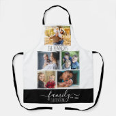 Oma Grootkinderen 5 Foto Collage Familienaam Schort (Voorkant)