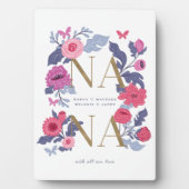 Oma (Grootmoeder) Bloem Botanische Vlinder Lijst Fotoplaat (voorkant)