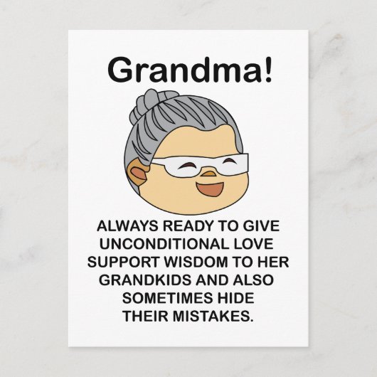 Oma Grootmoeder Briefkaart (Voorkant)