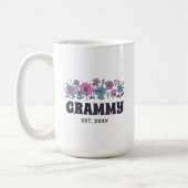 Oma Groovy Bloem Retro  Bloemen Custom Koffiemok (Links)