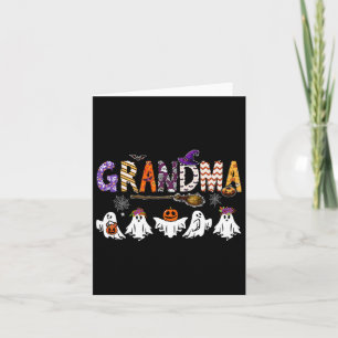 Oma Halloween Boo Ghost Horror Kostuum Grappig P Kaart
