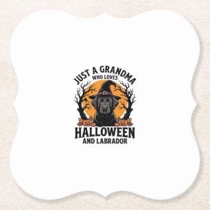 Oma Halloween Labrador Grappig Vintage_1 Kartonnen Onderzetters