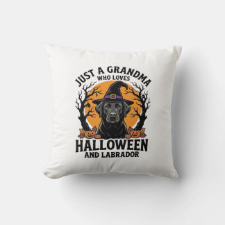 Oma Halloween Labrador Grappig Vintage_1 Kussen