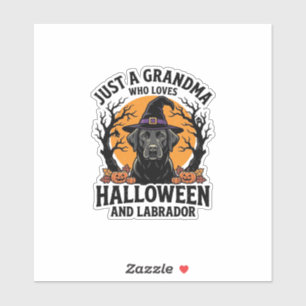 Oma Halloween Labrador Grappig Vintage_1 Sticker