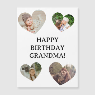 Oma Hart Foto Collage Verjaardagsmagneetkaart