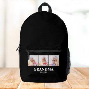 Oma heeft Bold Black 3 Foto opgericht Bedrukte Rugzak