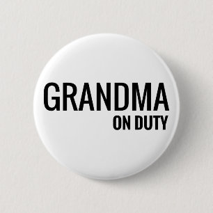 oma heeft dienst ronde button 5,7 cm