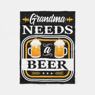 Oma heeft een bierbride nodig en bruindrenkers fleece deken