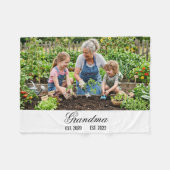 Oma heeft een persoonlijk cadeau met foto gemaakt fleece deken (Voorkant (Horizontaal))