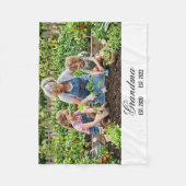 Oma heeft een persoonlijk cadeau met foto gemaakt fleece deken (Voorkant)