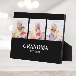 Oma heeft elegante vet zwarte 3 foto neergezet fotoplaat