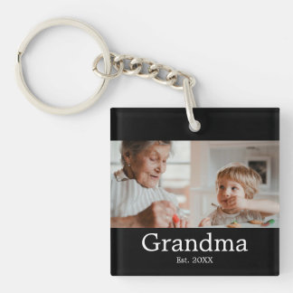 Oma Heeft Modern Fotocadeau Opgericht Sleutelhanger