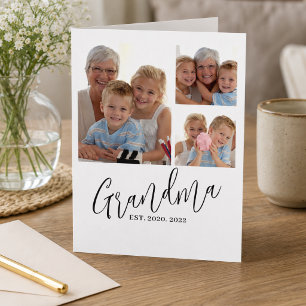 Oma heeft modern schrift 3 foto kaart