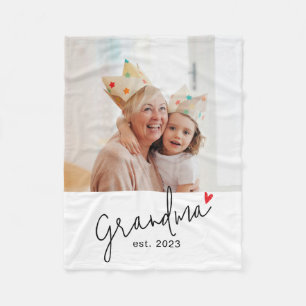 Oma heeft modern schrift foto ingesteld fleece deken