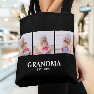 Oma heeft stout zwart 3 foto neergezet draagtas