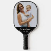 Oma heeft wit script foto ingesteld pickleball paddle (Voorkant)