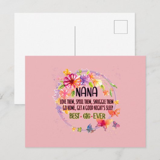 Oma Hou van ze, Verwöhn ze, Knuffel ze Briefkaart (Voorkant / Achterkant)