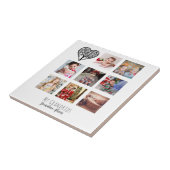Oma houdt van haar familieboom Foto Collage Gift Tegeltje (Zijkant)