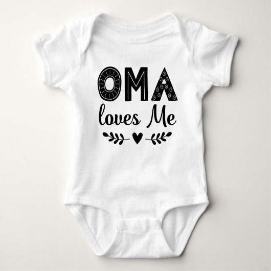 Oma houdt van me Baby Girl Romper (Voorkant)