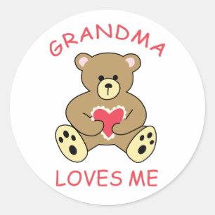 Oma houdt van me ronde sticker