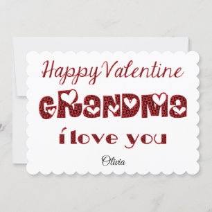 Oma I Love You Cute Cupid Typography Valentijn Feestdagenkaart
