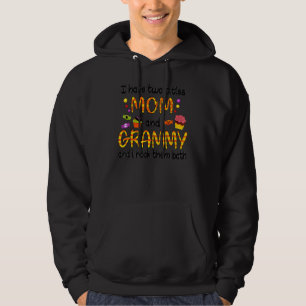 Oma ik heb twee titel mama en oma hoodie