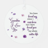 Oma ik hou van je metalen ornament (Achterkant)