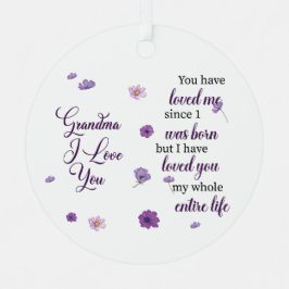 Oma ik hou van je metalen ornament