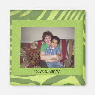 OMA: "Ik hou van oma" Fotolijst Magneet
