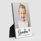 Oma in het belang van oma | Cute Modern Foto Fotoplaat (Zijkant)