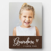 Oma in het belang van oma | Foto van Cute Rustic Fotoplaat (voorkant)