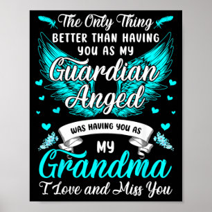 Oma is beschermengel Missen oma in Poster
