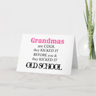 Oma is cool beste oude school grappig schattig cit kaart
