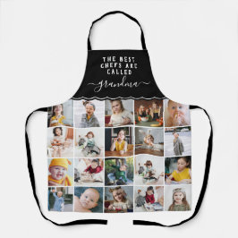 Oma is de beste zwarte foto-collage schort