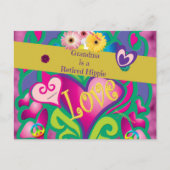 Oma is een Ge Hippie, schattig en kleurrijk Briefkaart (Voorkant)
