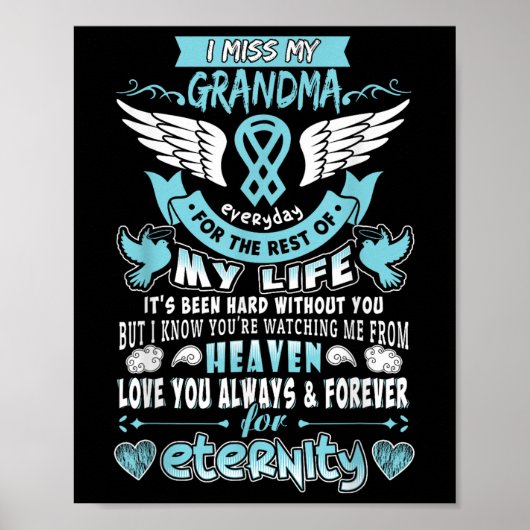 Oma is mijn beschermengel die gedenkdag mist poster (Voorkant)