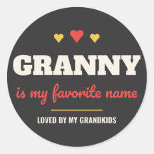 Oma is mijn favoriete naam Ronde Sticker