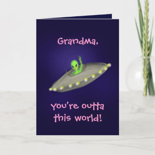 Oma, je bent uit deze wereld kaart! kaart